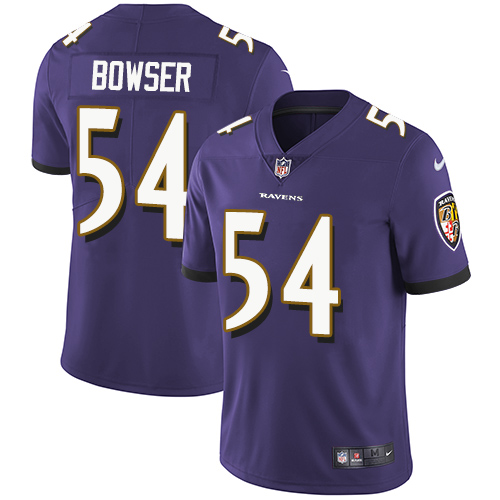 Nike Ravens #54 Tyus Bowser Purple Team Color Youth Stitched NFL Vapor Untouchable Limited Jersey